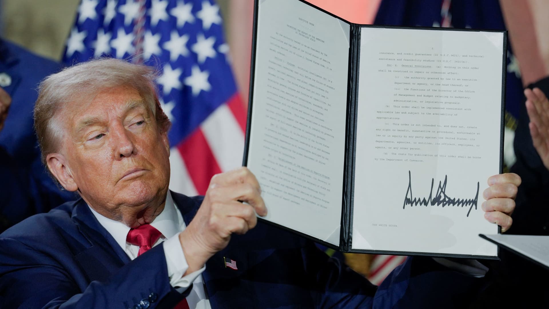 No ‘woke AI’ in Washington, says Trump, as he launches AI motion plan